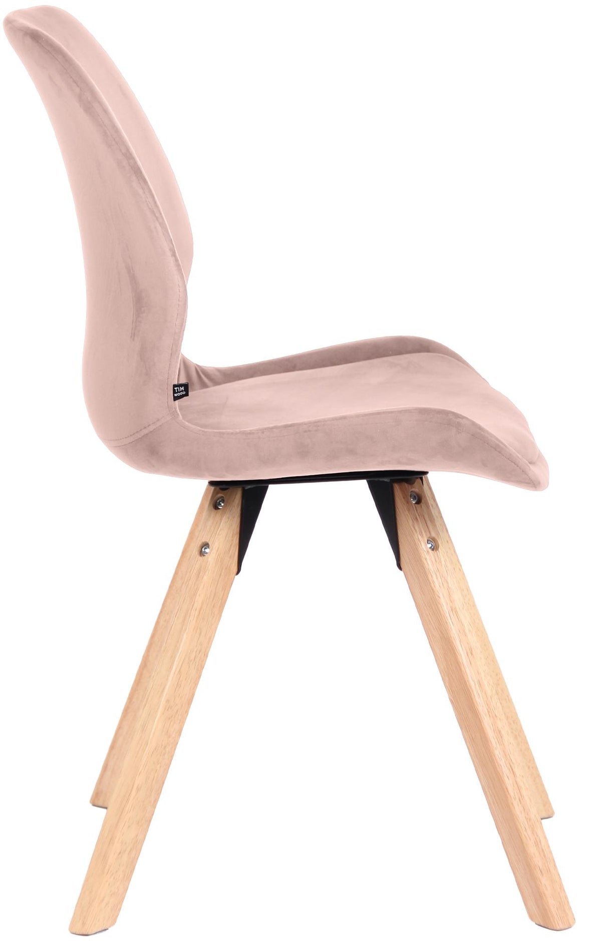 Set van 2 Eetkamerstoelen Luna roze,Fluweel pink