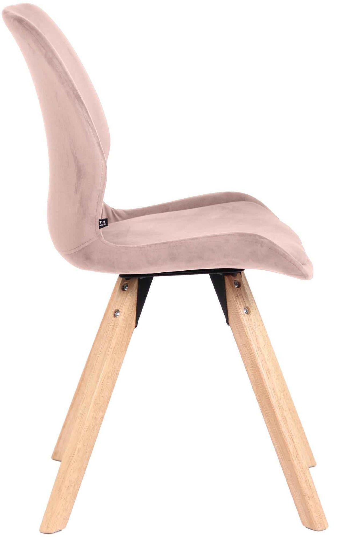 Set van 2 Eetkamerstoelen Luna roze,Fluweel pink