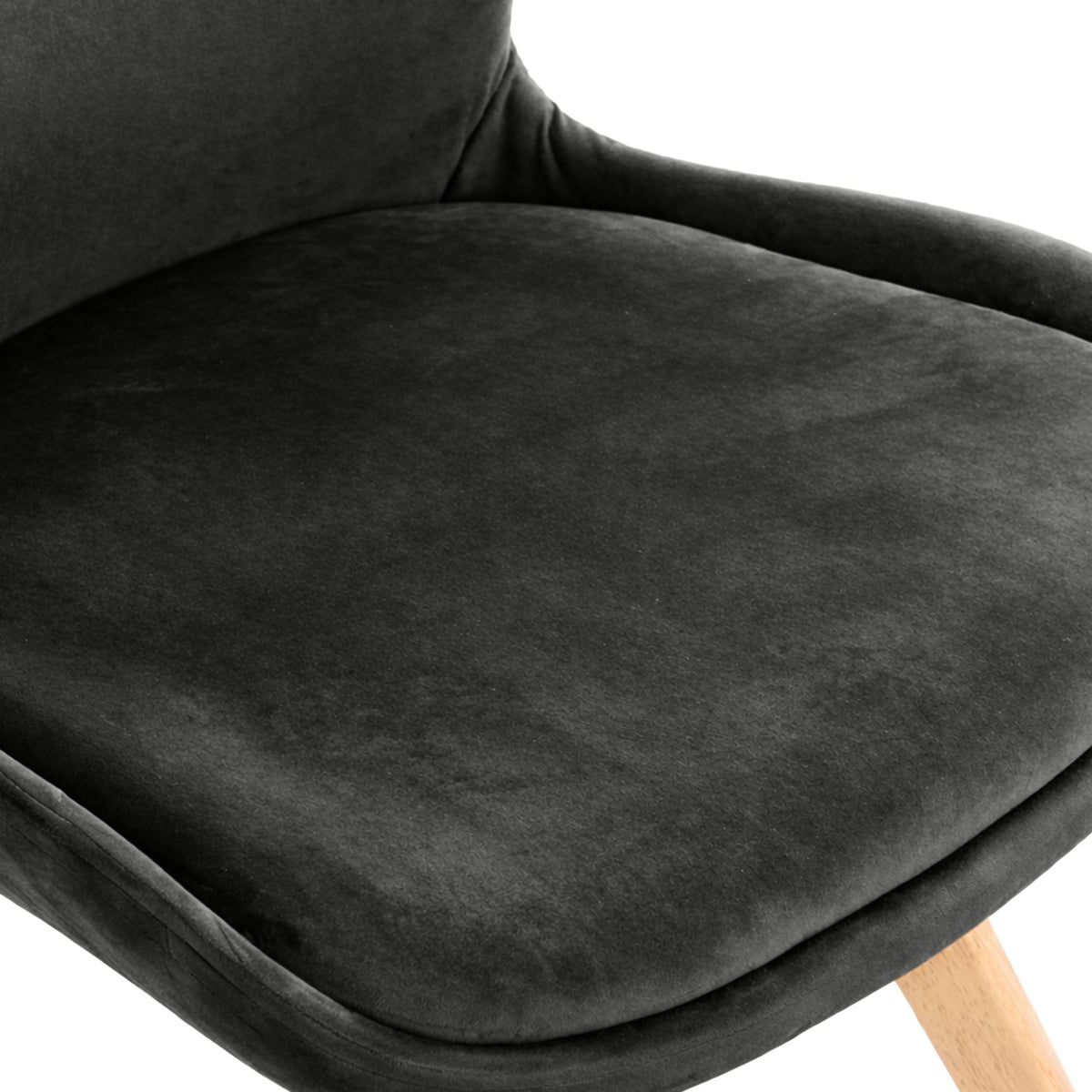 Set van 2 Eetkamerstoelen Luna donkergrijs,Fluweel dunkelgrau