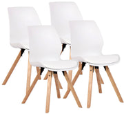 4er Set Stuhl Luna Kunststoff weiß