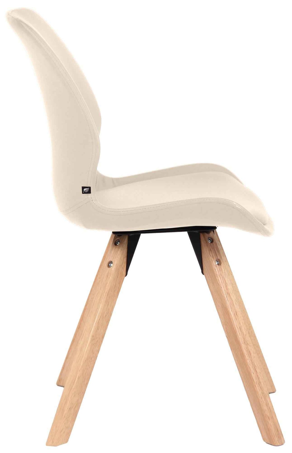 4er Set Stuhl Luna Kunstleder creme