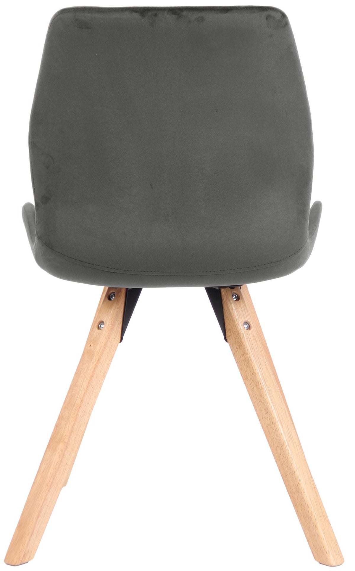 4er Set Stuhl Luna Samt dunkelgrau
