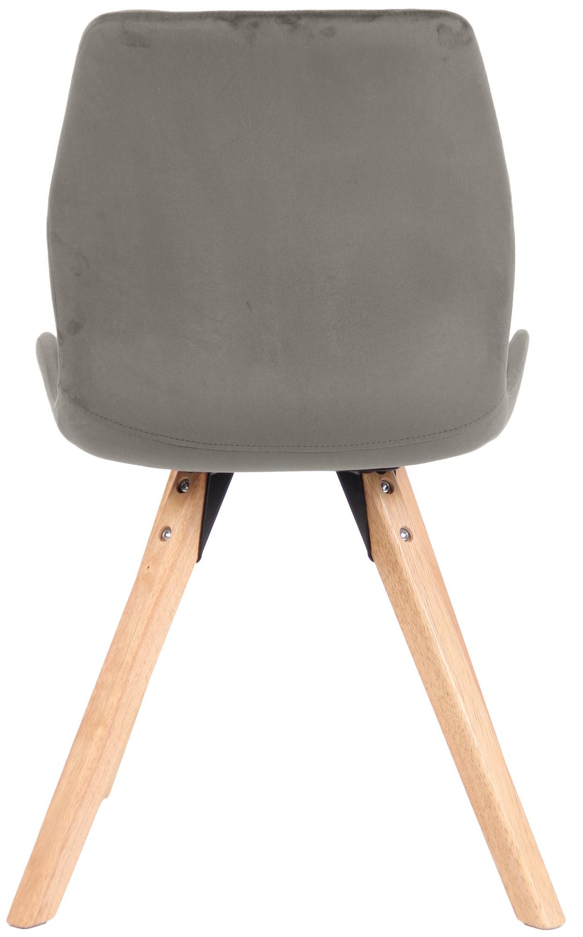 4er Set Stuhl Luna Samt grau