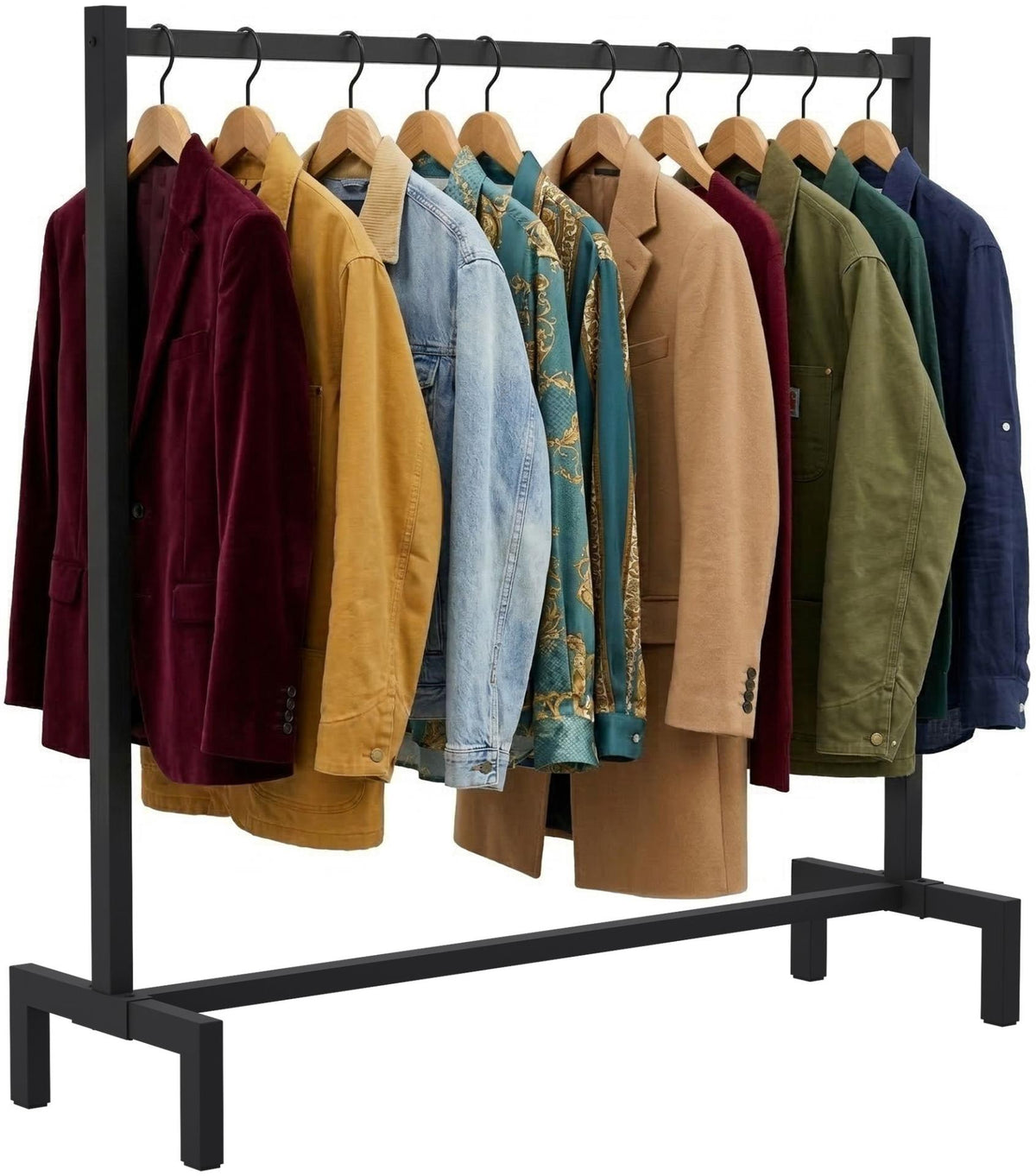 Kledingrek Melva zwart,120x38x120 schwarz
