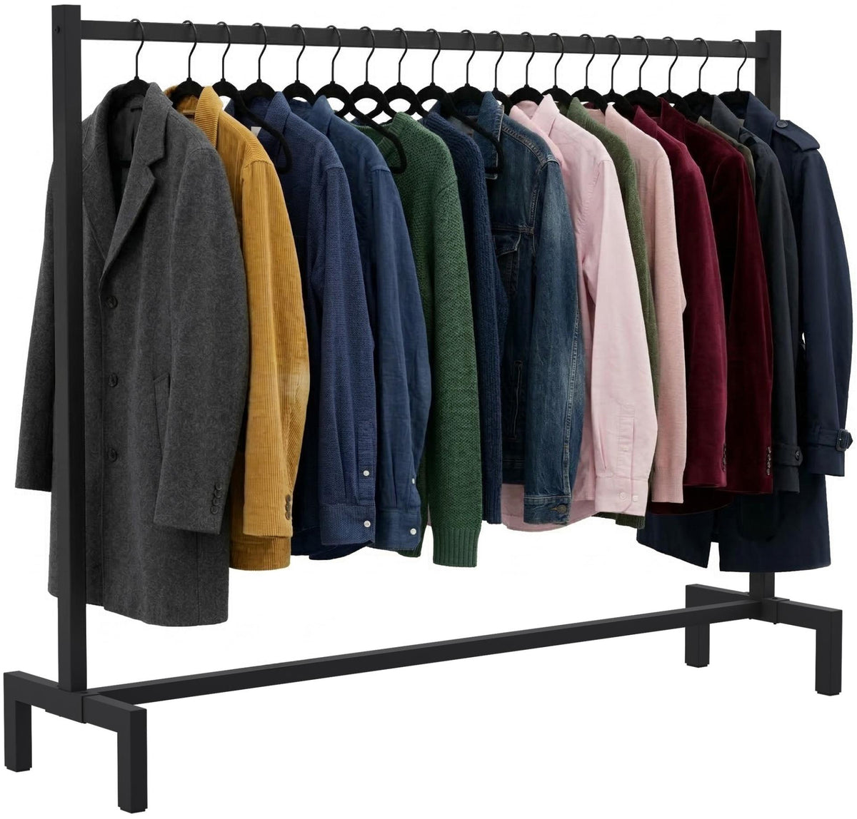 Kledingrek Melva zwart,150x38x120 schwarz