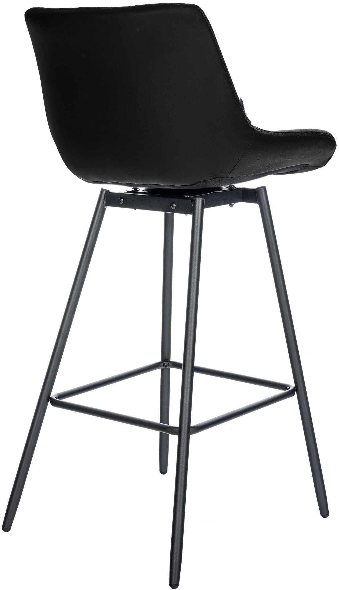 Barhocker Weston Schwenkbar Kunstleder schwarz