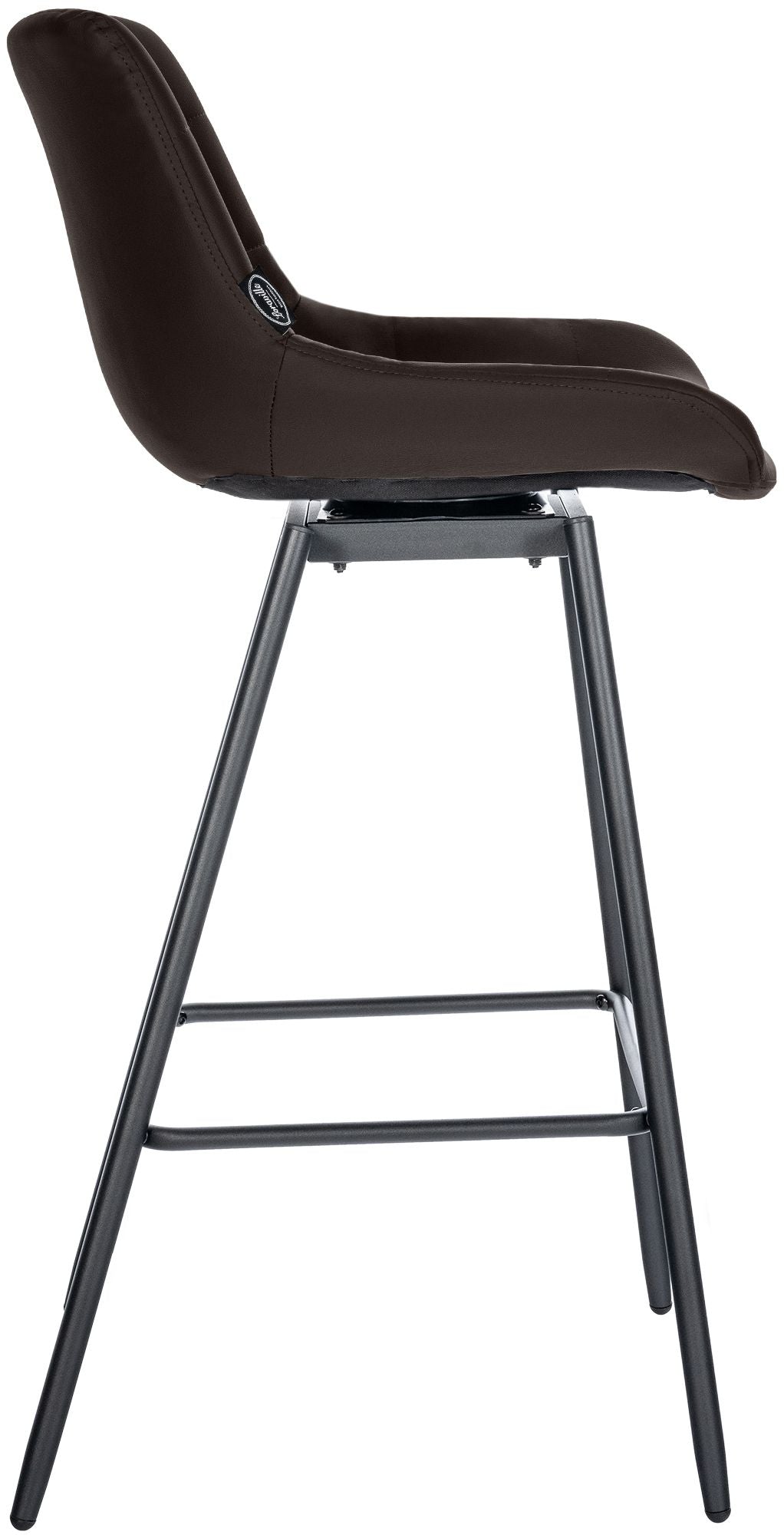 Set van 4 barkrukken Weston, draaibaar bruin,Kunstleer braun