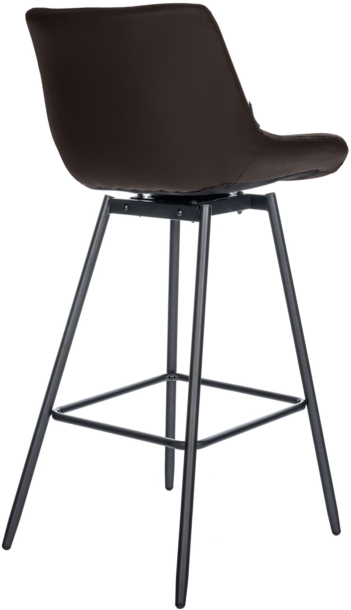 Set van 4 barkrukken Weston, draaibaar bruin,Kunstleer braun