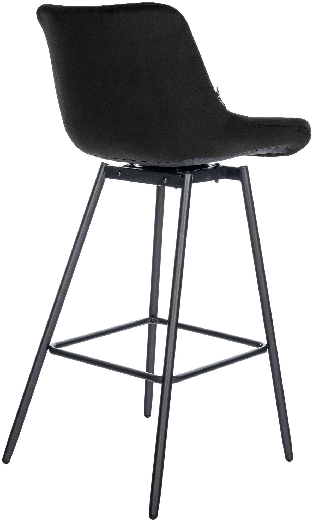 Barhocker Weston Schwenkbar Samt schwarz