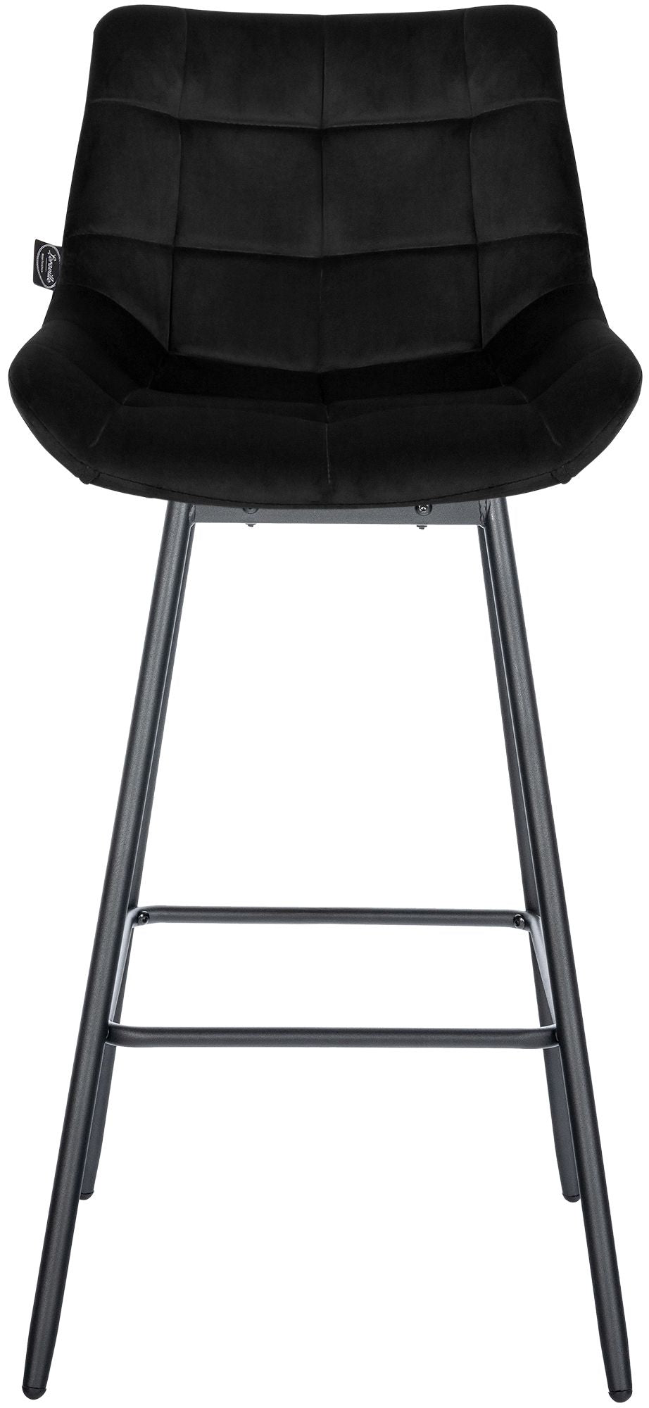 Set van 4 barkrukken Weston, draaibaar zwart,Fluweel schwarz