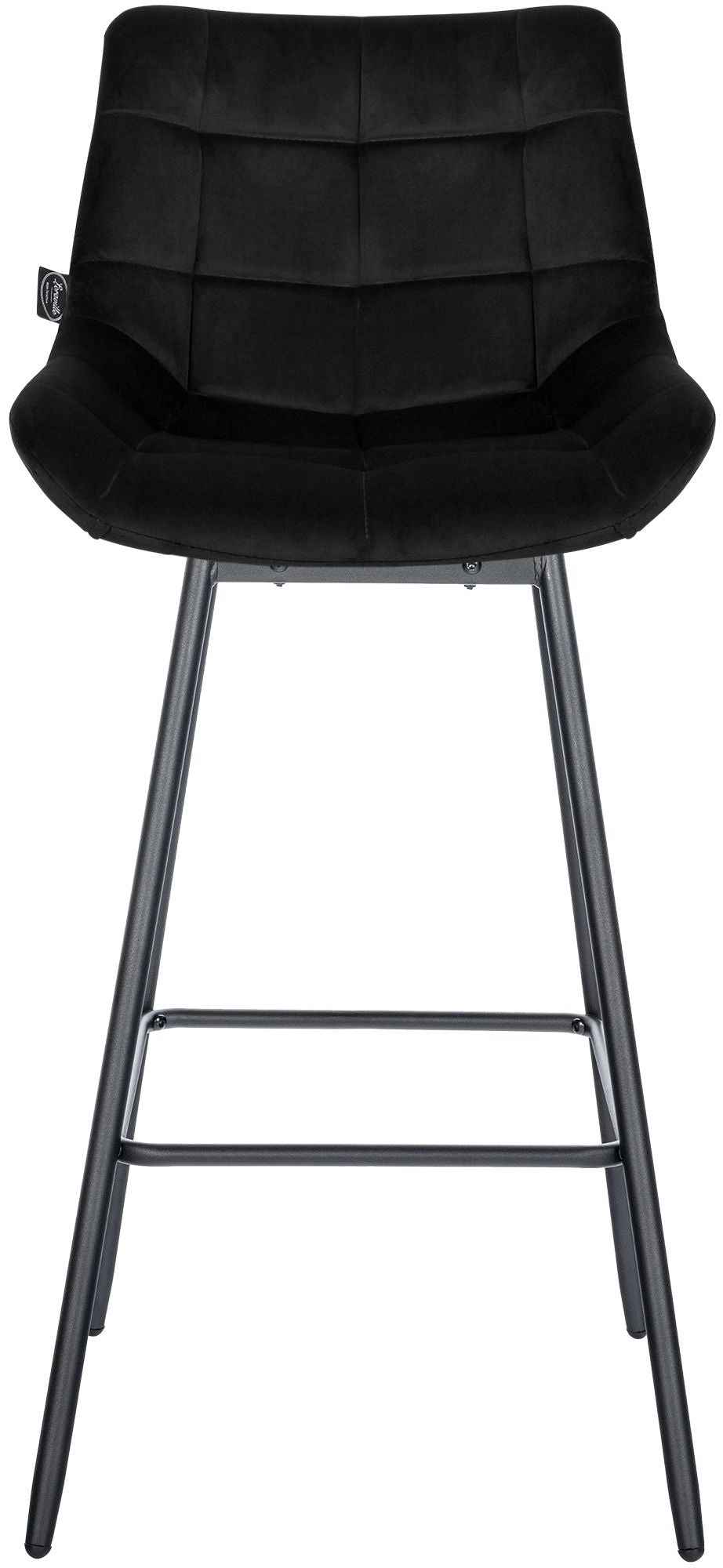 Set van 4 barkrukken Weston, draaibaar zwart,Fluweel schwarz