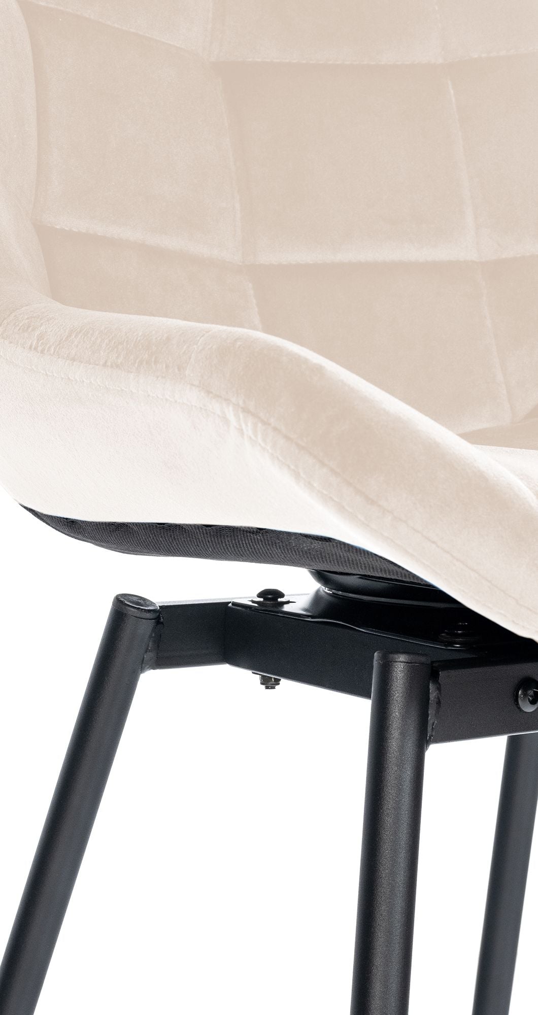 Barhocker Weston Schwenkbar Samt creme