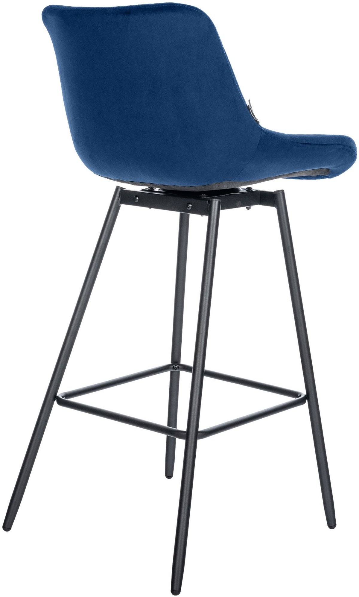 Set van 4 barkrukken Weston, draaibaar blauw,Fluweel blau