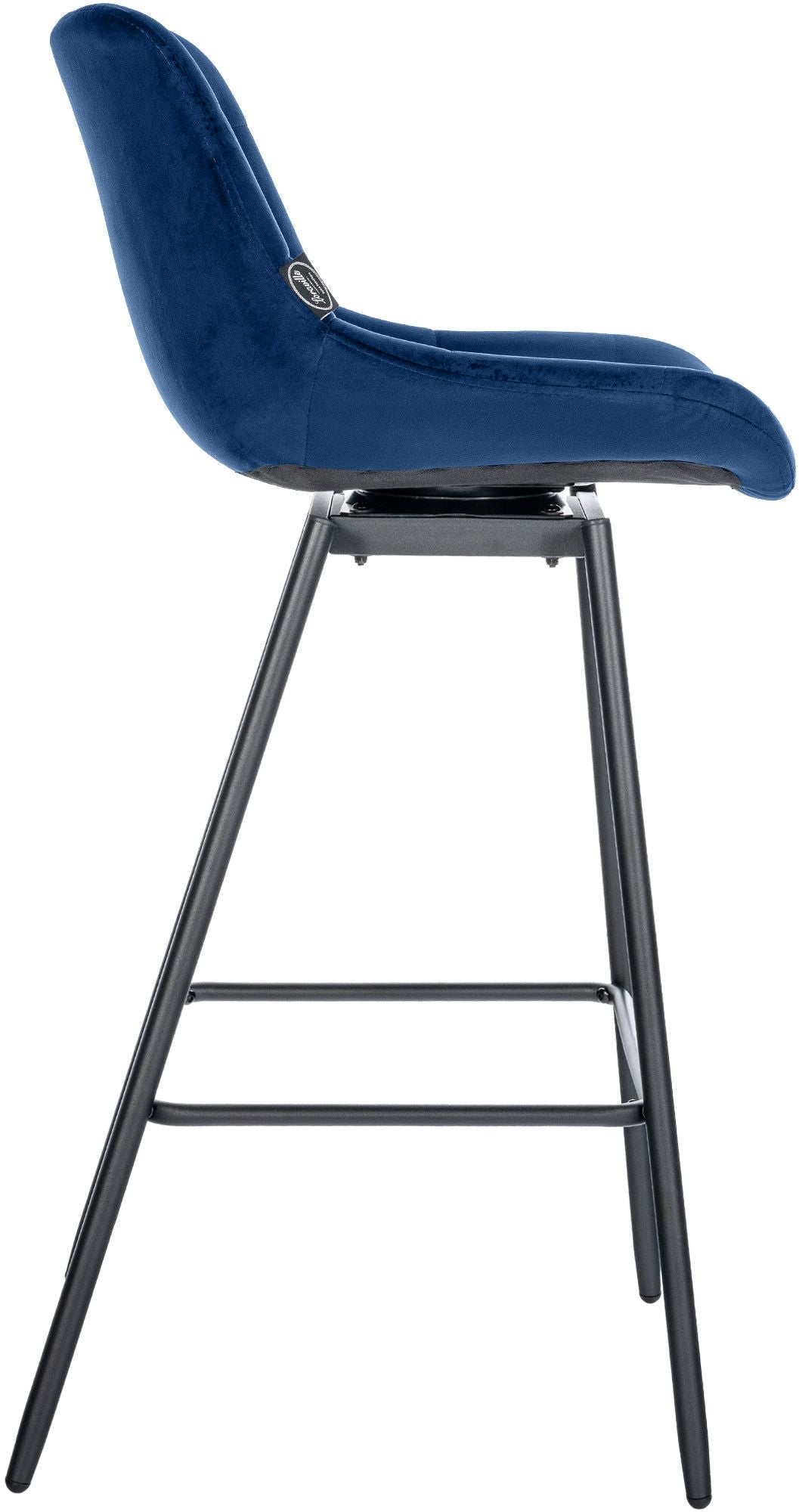 Barhocker Weston Schwenkbar Samt blau
