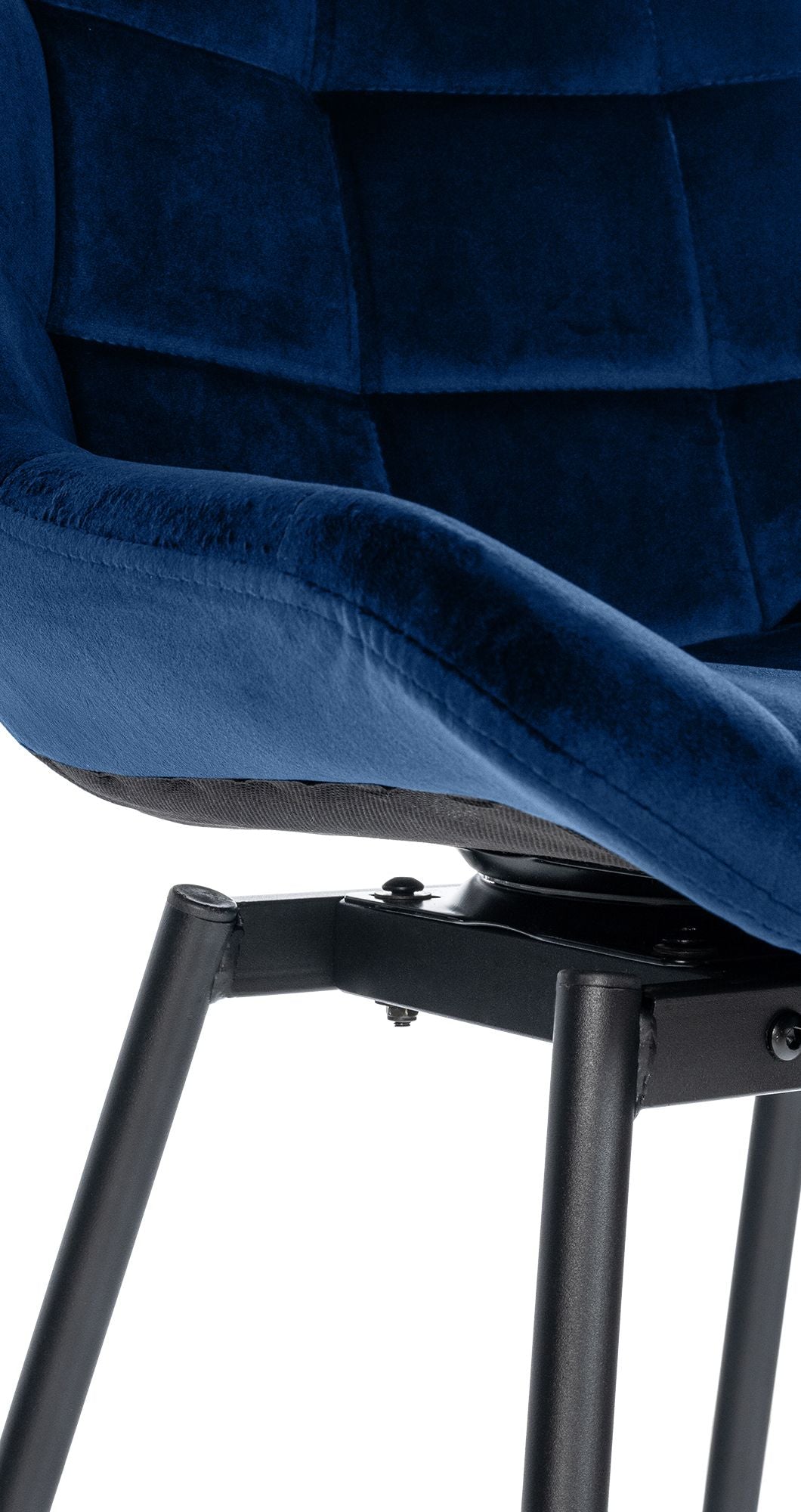 Set van 4 barkrukken Weston, draaibaar blauw,Fluweel blau