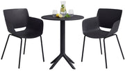 Tuinmeubelset Siora met 2 stoelen zwart schwarz