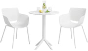 Tuinmeubelset Siora met 2 stoelen wit weiß