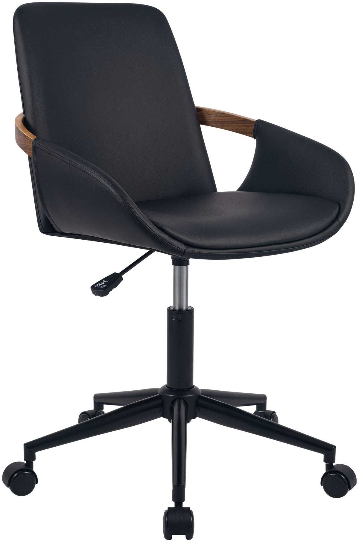 Bürostuhl Daina Kunstleder walnuss/schwarz