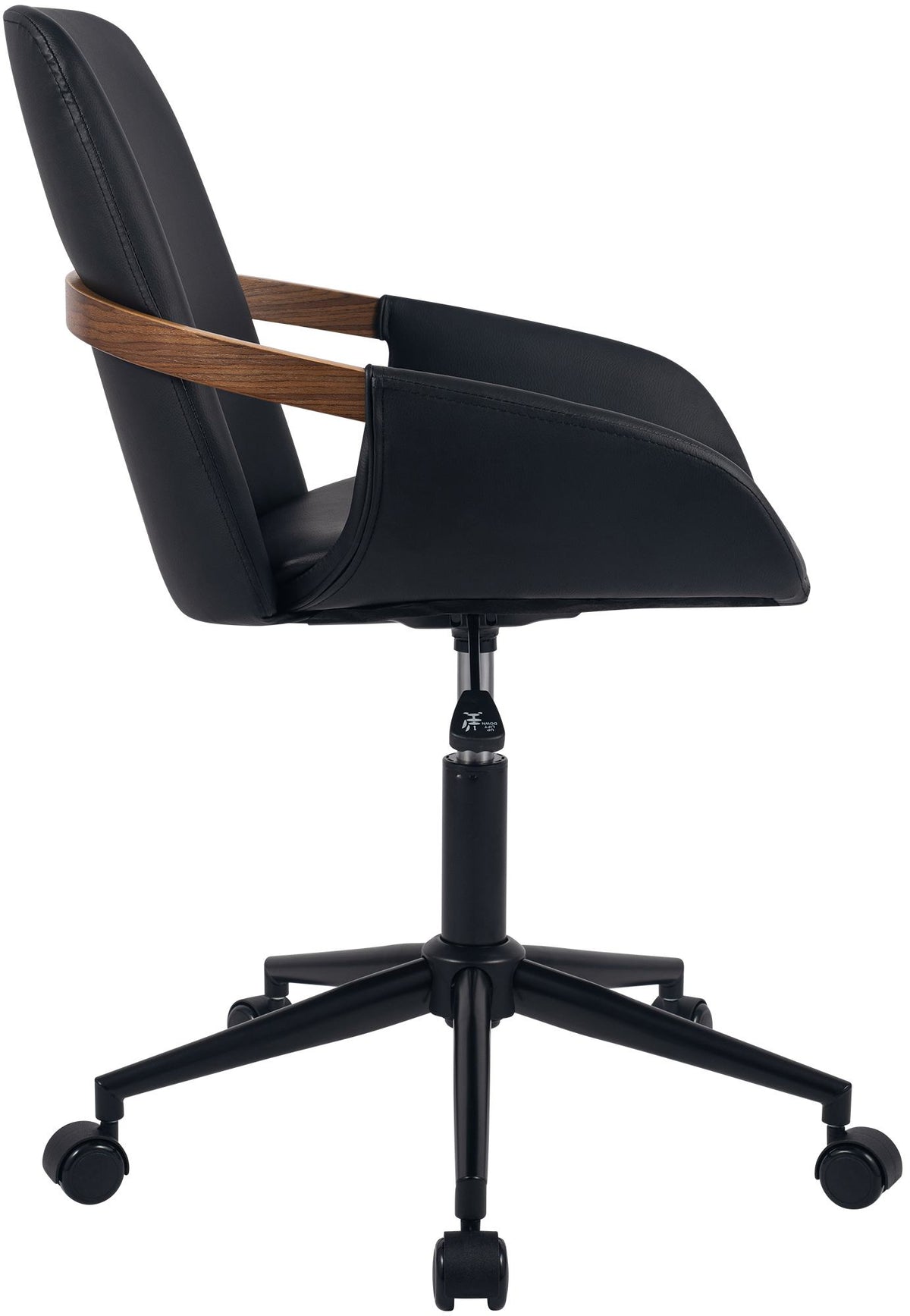 Bürostuhl Daina Kunstleder walnuss/schwarz