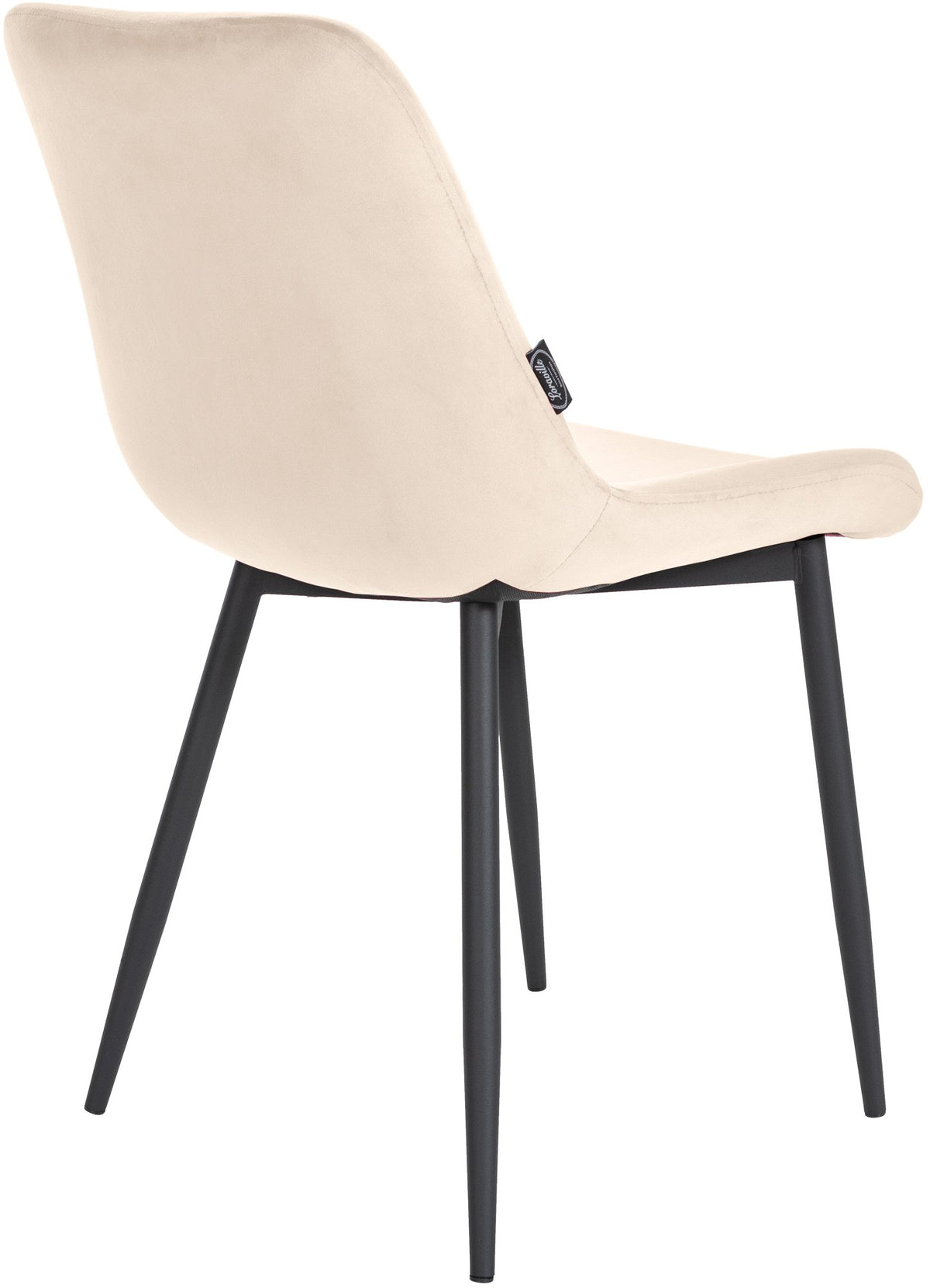 Victoria Eetkamerstoelen Fluweel - Set van 4 creme creme