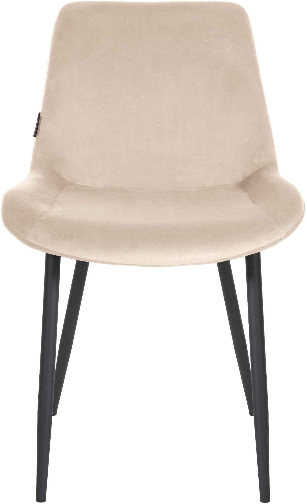Victoria Eetkamerstoelen Fluweel - Set van 4 creme creme