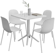 Tuinmeubelset Nerra met 4 stoelen wit weiß