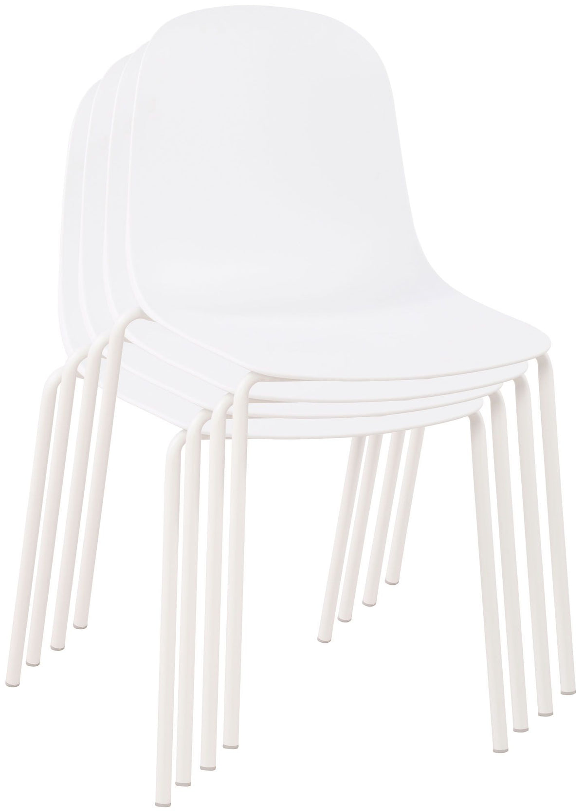 Tuinmeubelset Nerra met 4 stoelen wit weiß