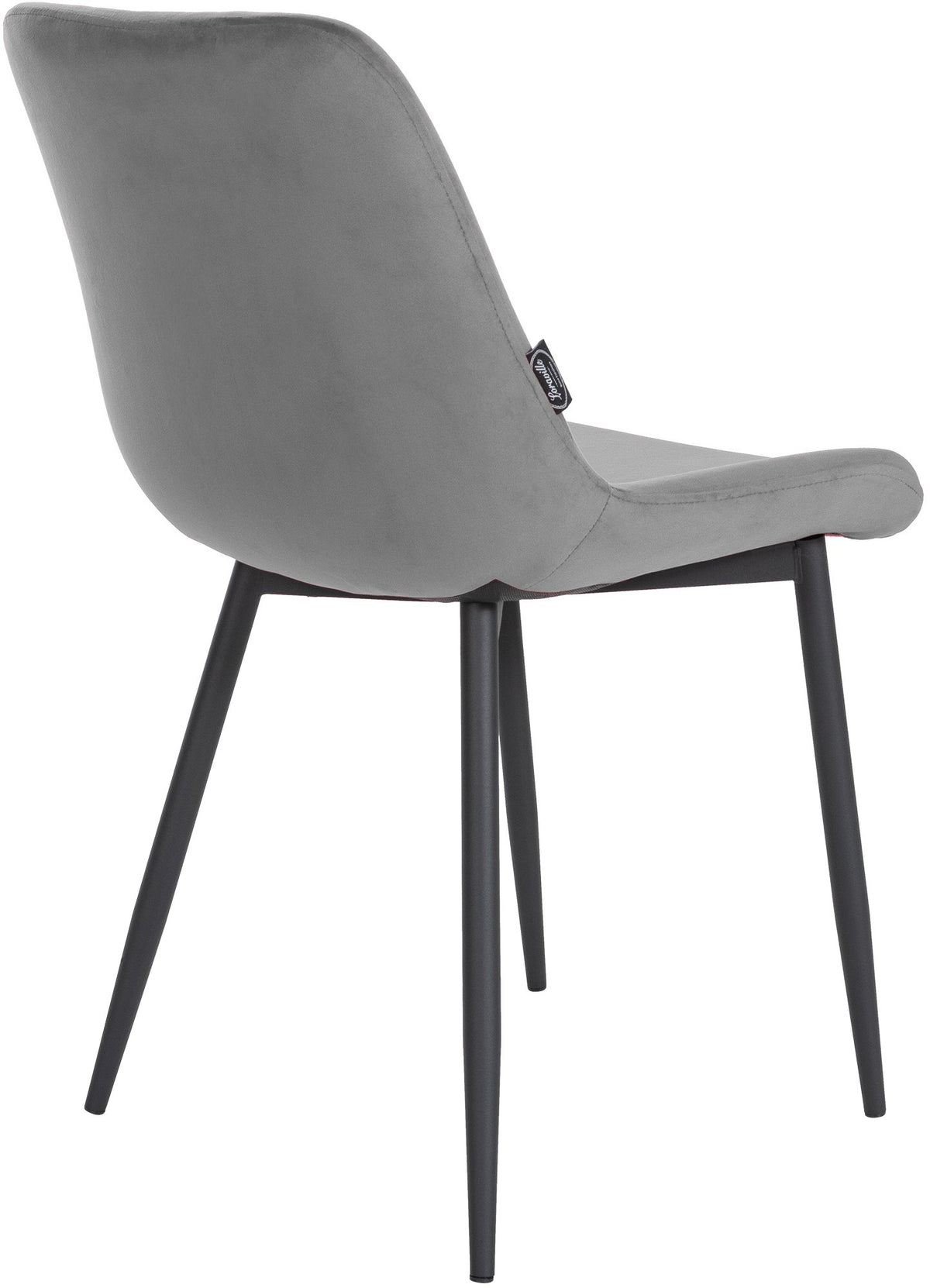 Victoria Eetkamerstoelen Fluweel - Set van 4 grijs grau