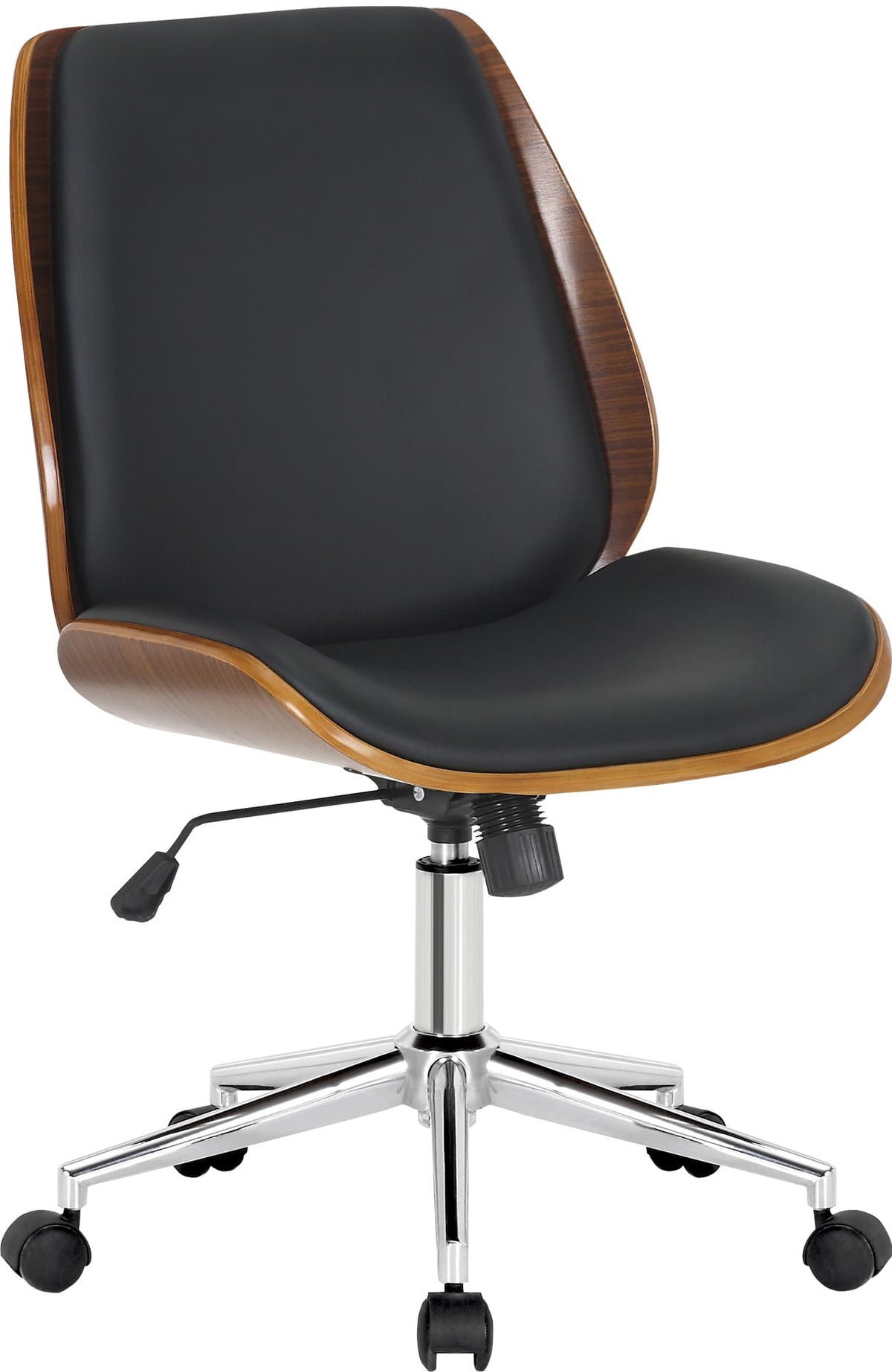 Bureaustoel Mitch walnoot/zwart,chroom walnuss/schwarz