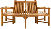 Baumbank Sonja mit Armlehnen 200 cm teak