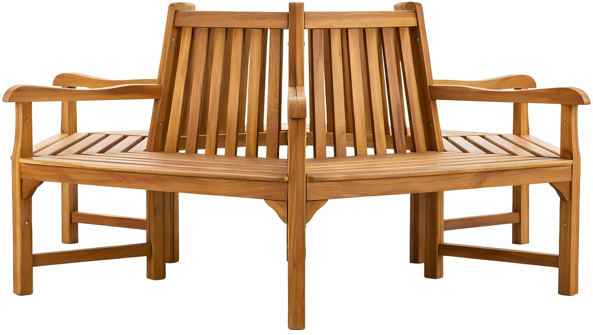Baumbank Sonja mit Armlehnen 200 cm teak