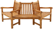 Baumbank Kenna mit Armlehne halbrund 200 cm teak