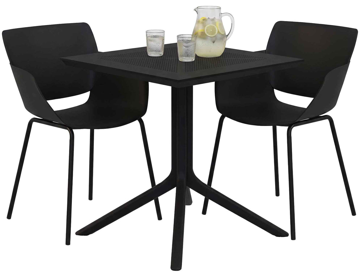 Tuinmeubelset Lirra met 2 stoelen zwart schwarz