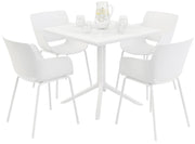 Tuinmeubelset Lirra met 4 stoelen wit weiß