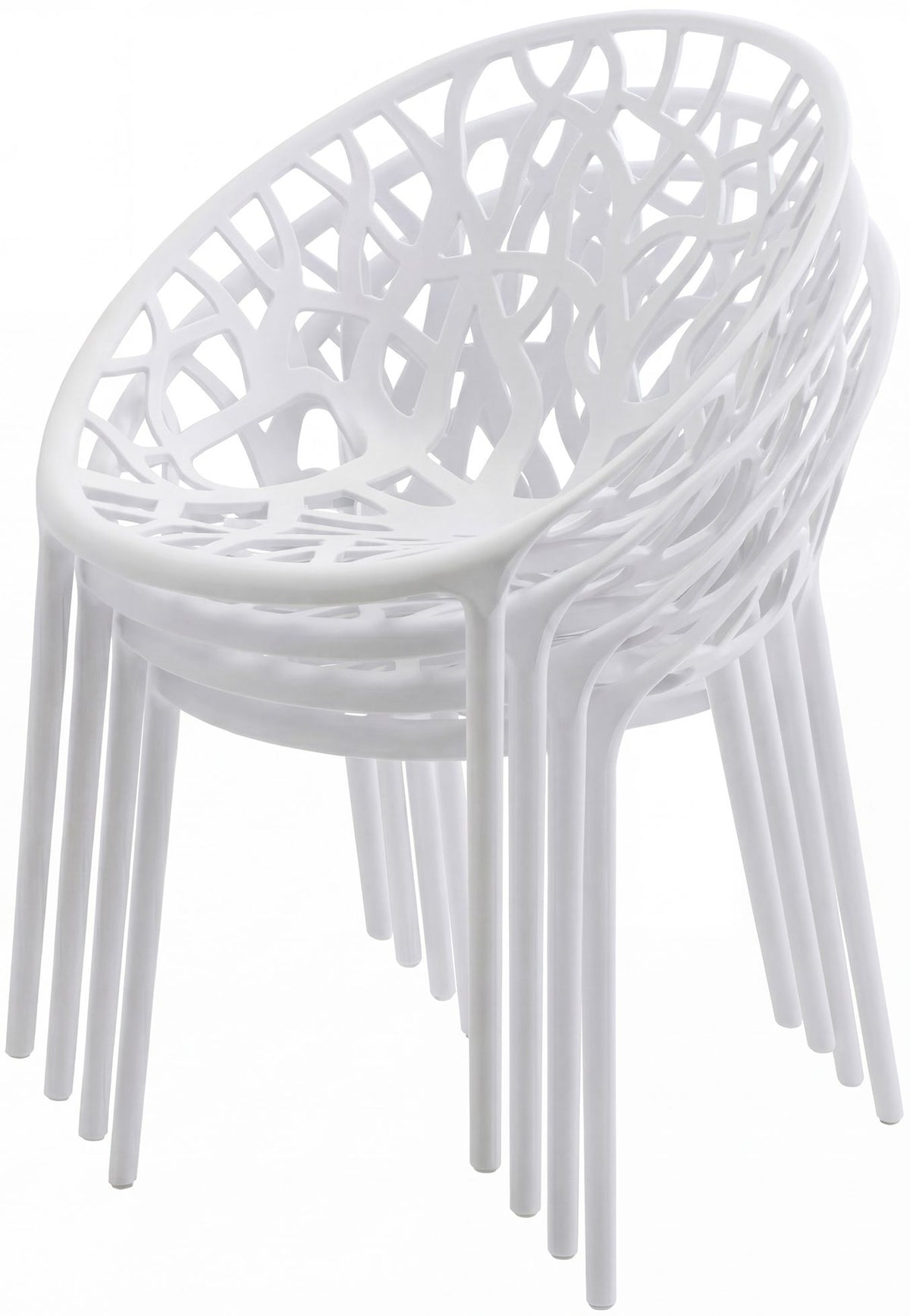 Tuinmeubelset Neriva met 4 stoelen wit weiß