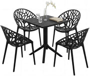Tuinmeubelset Neriva met 4 stoelen zwart schwarz