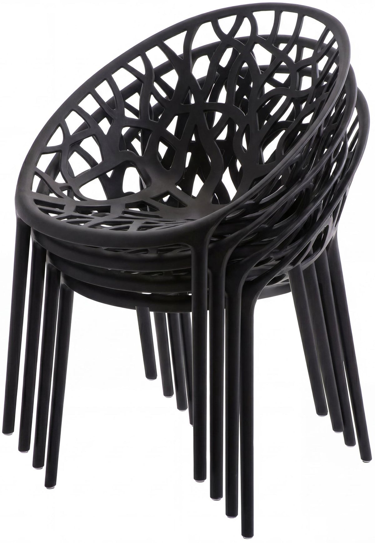Tuinmeubelset Neriva met 4 stoelen zwart schwarz