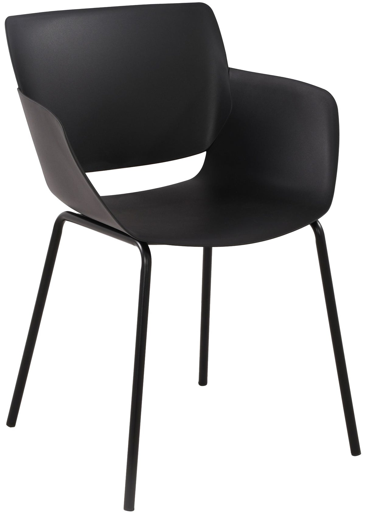 Tuinmeubelset Norva met 4 stoelen zwart schwarz