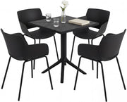 Tuinmeubelset Norva met 4 stoelen zwart schwarz