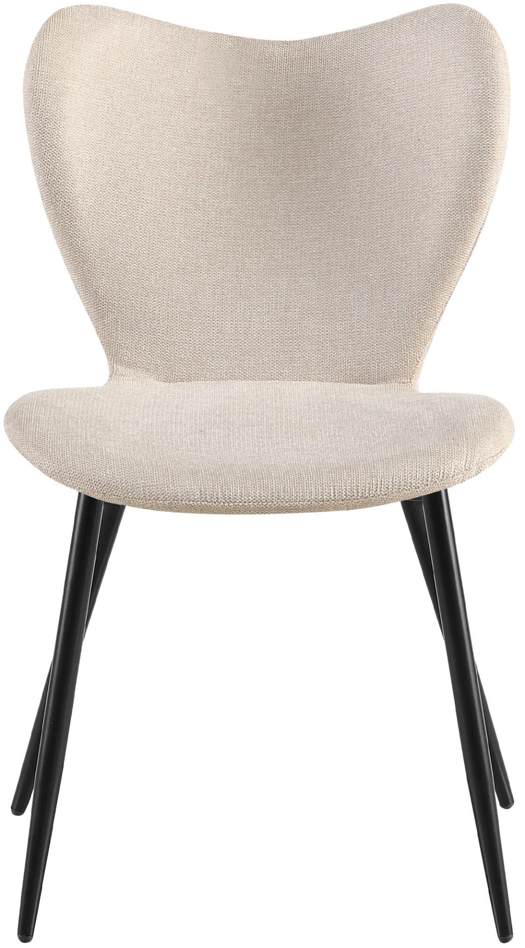 2er Set Esszimmerstuhl Maika Stoff creme