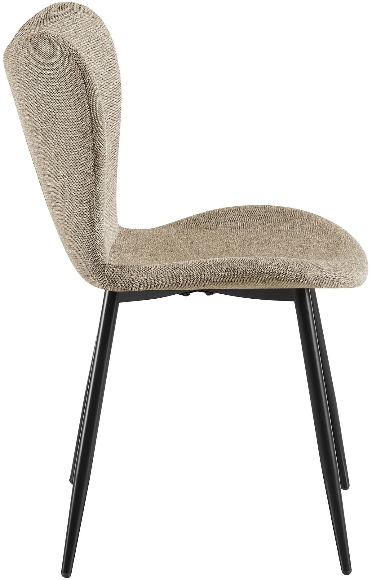 2er Set Esszimmerstuhl Maika Stoff taupe