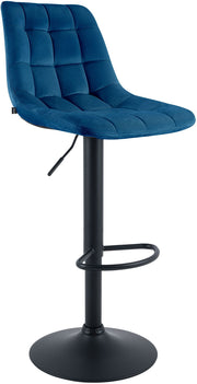 2er Set Barhocker Mapun Samt blau