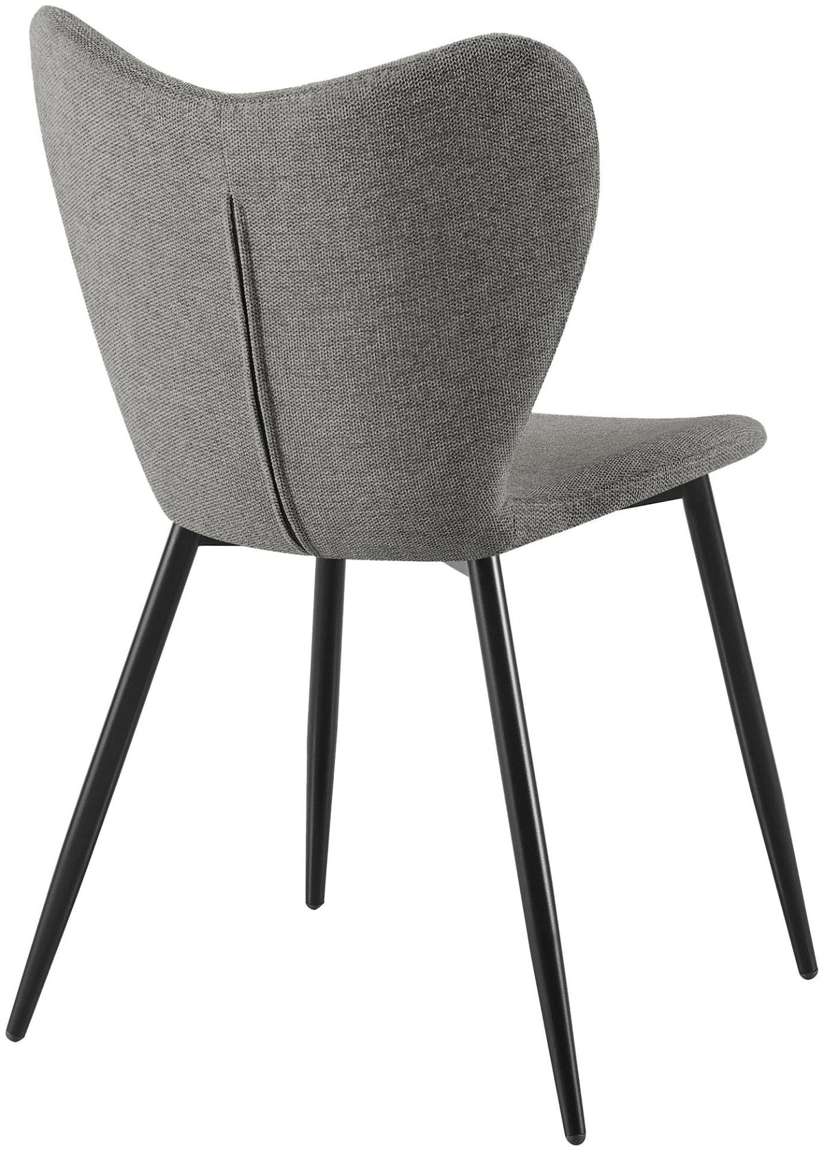 2er Set Esszimmerstuhl Maika Stoff grau
