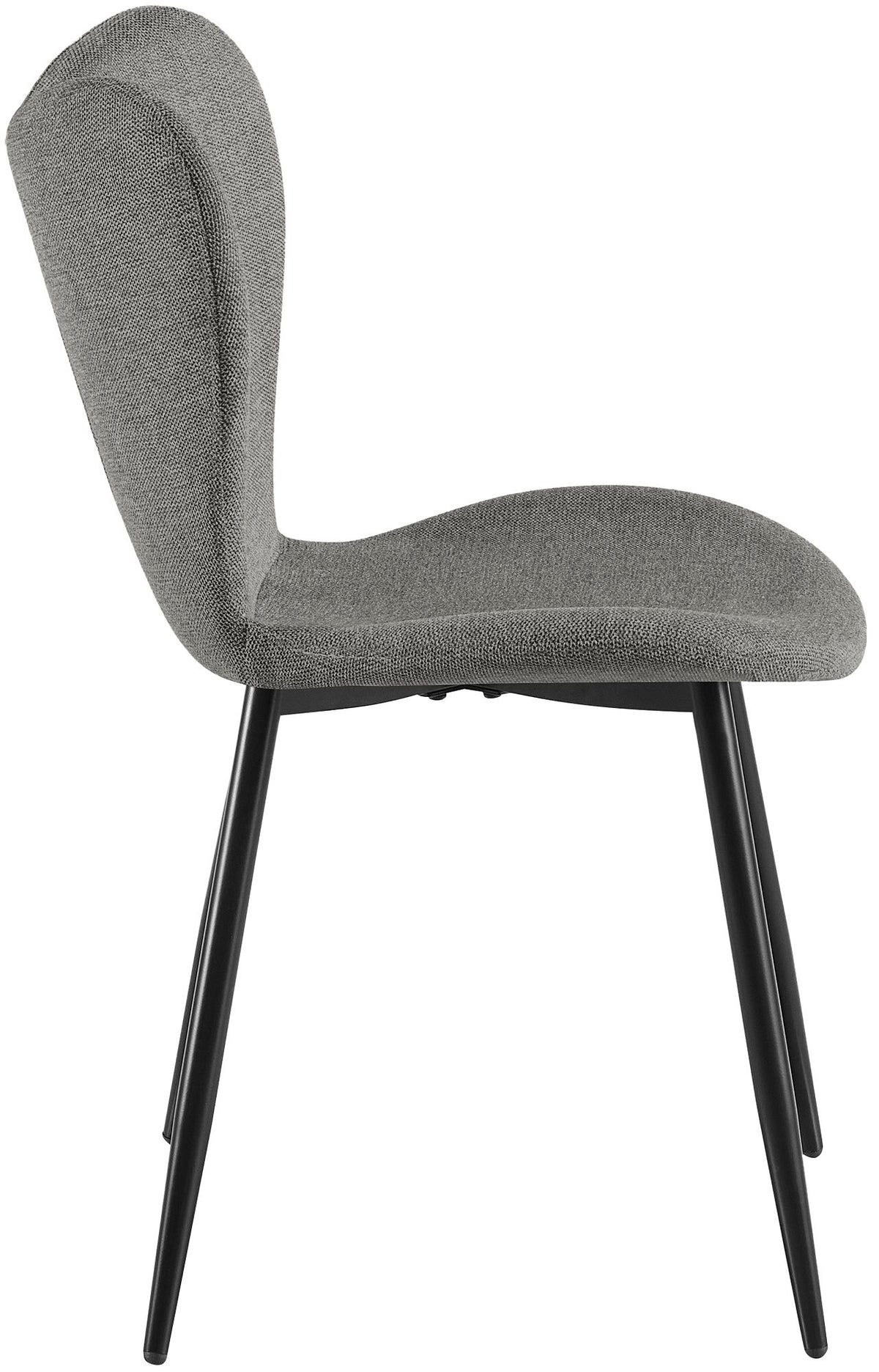 2er Set Esszimmerstuhl Maika Stoff grau