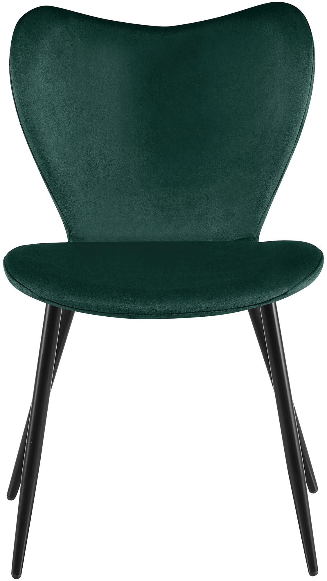 2er Set Esszimmerstuhl Maika Samt grün
