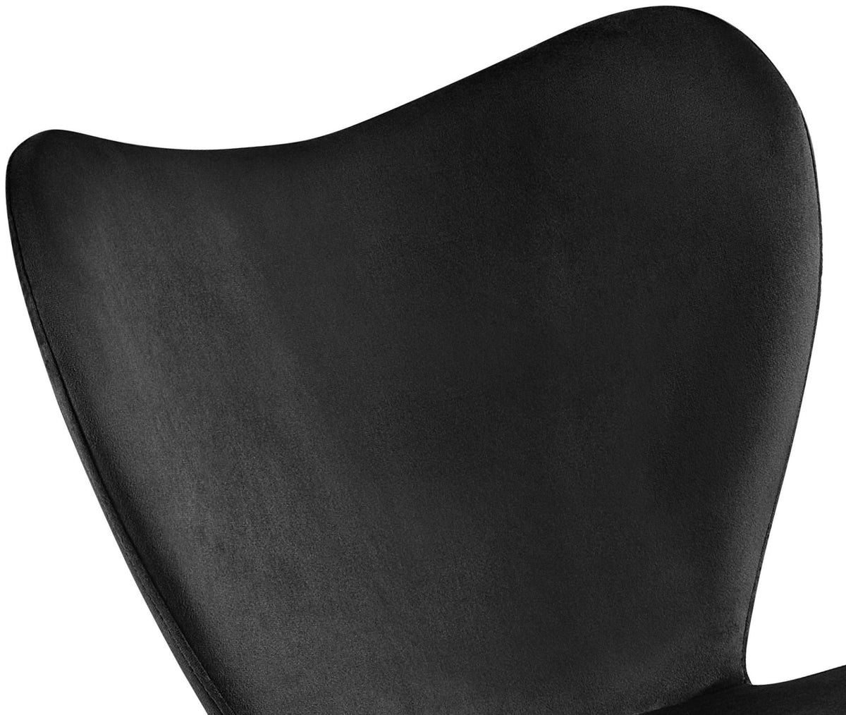 2er Set Esszimmerstuhl Maika Samt schwarz