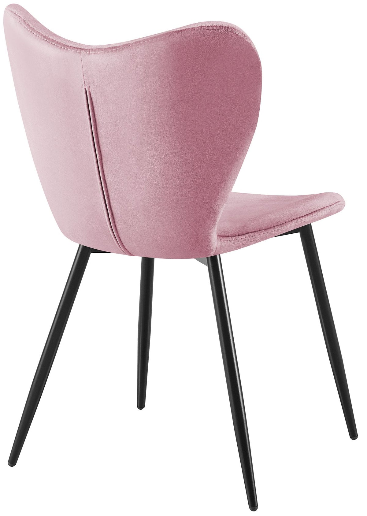 2er Set Esszimmerstuhl Maika Samt rosa