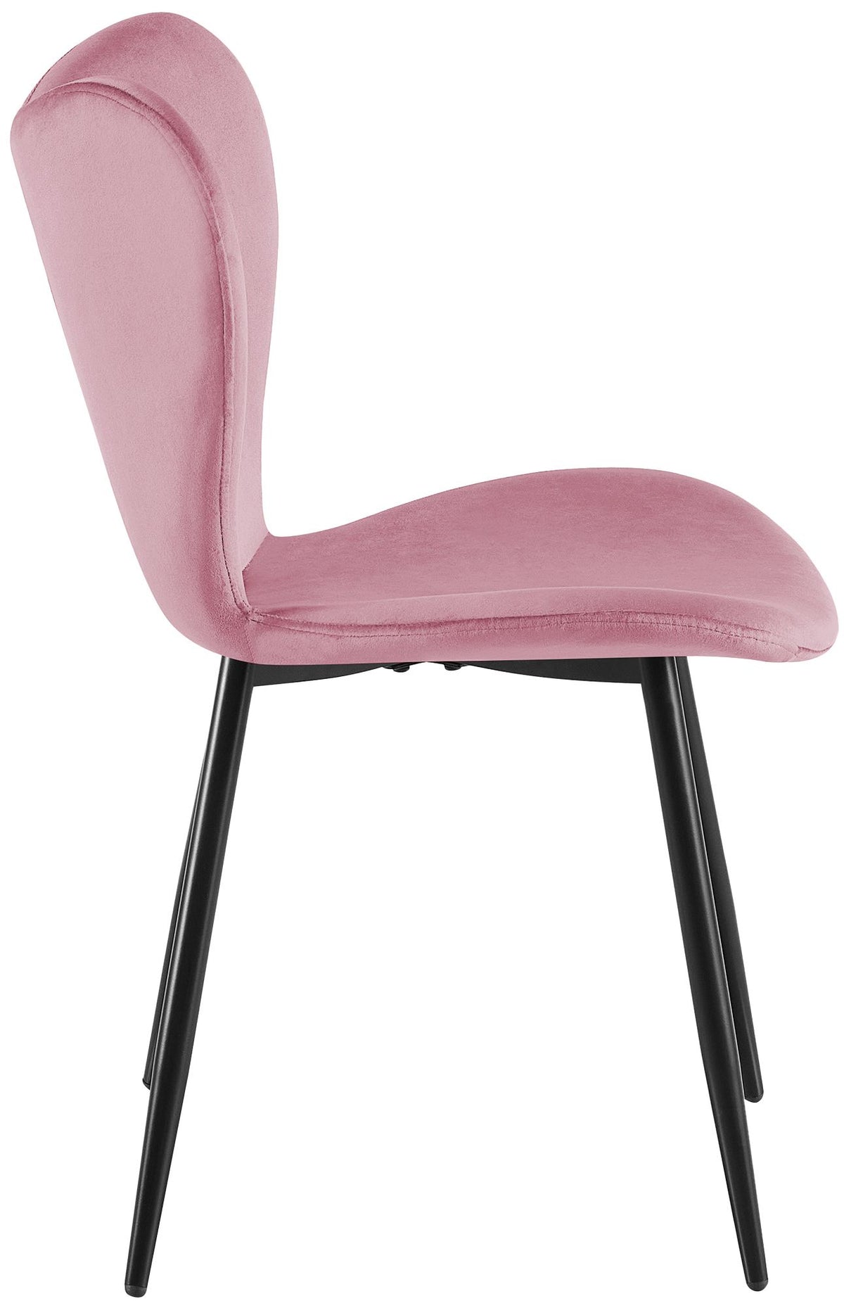 2er Set Esszimmerstuhl Maika Samt rosa