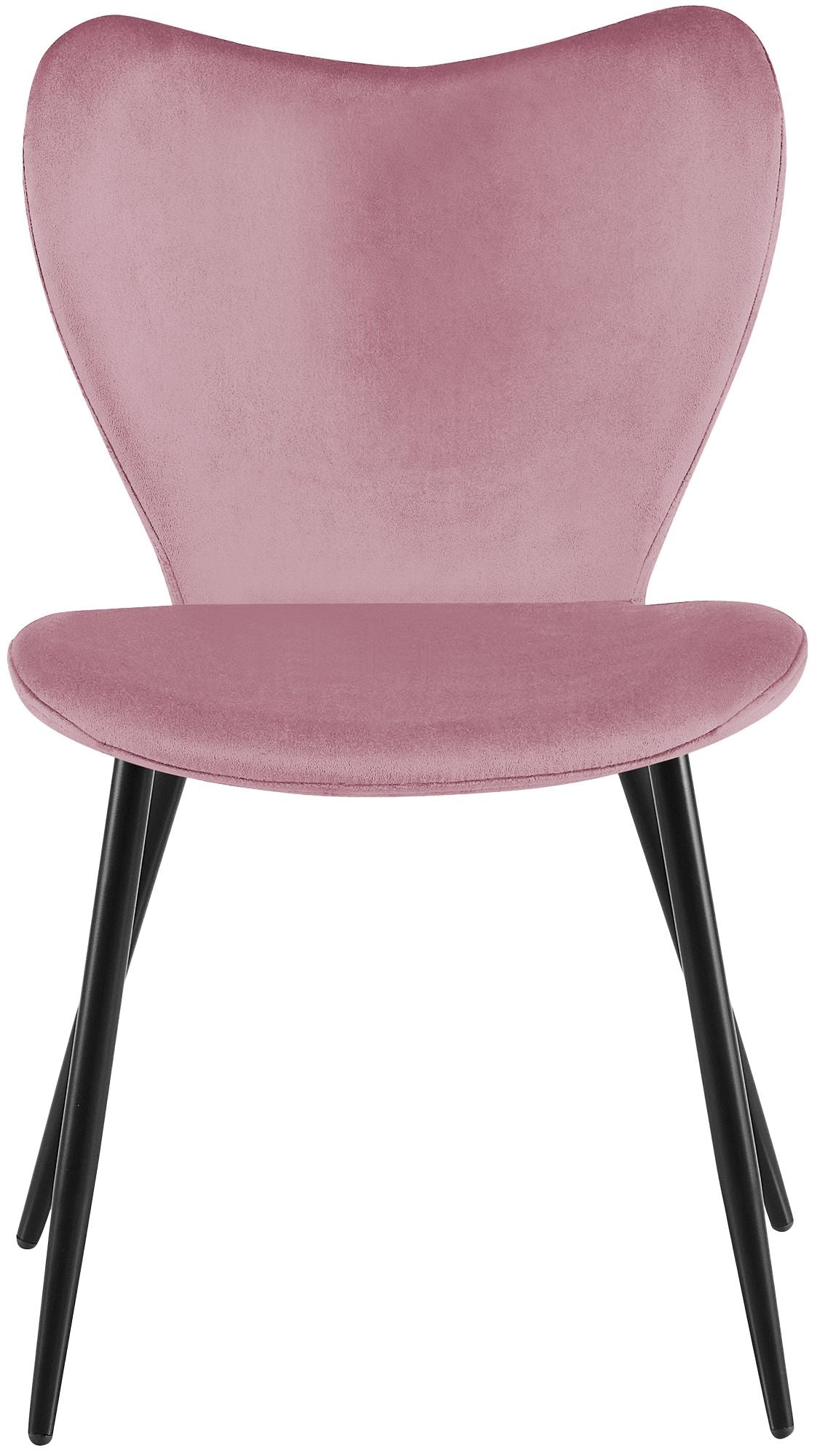 2er Set Esszimmerstuhl Maika Samt rosa