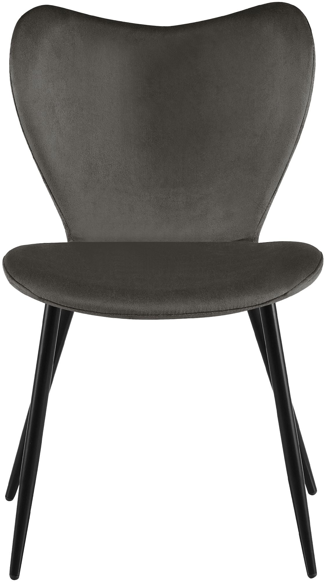 2er Set Esszimmerstuhl Maika Samt anthrazit